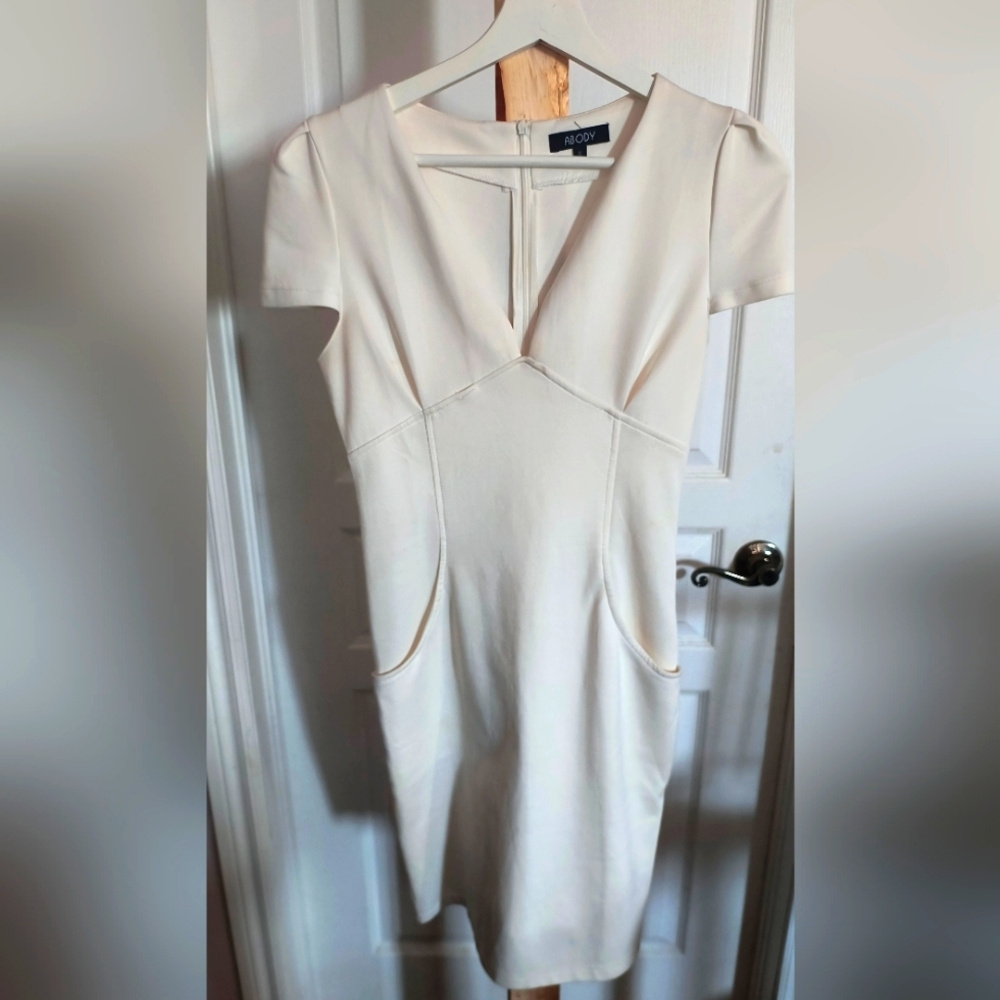 ABODY dress.Size Small.Color white Very Very classy